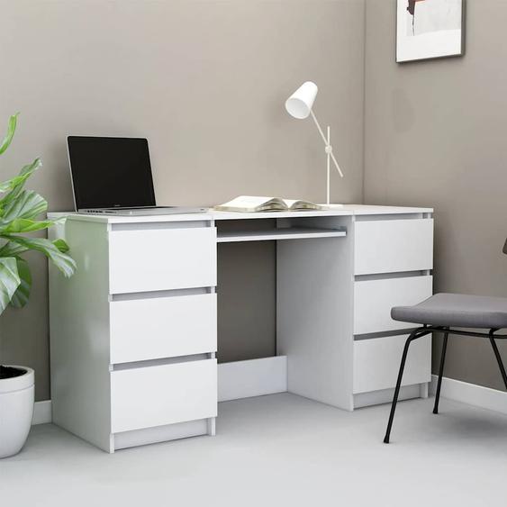 Bureau Blanc 140x50x77 cm Bois dingénierie