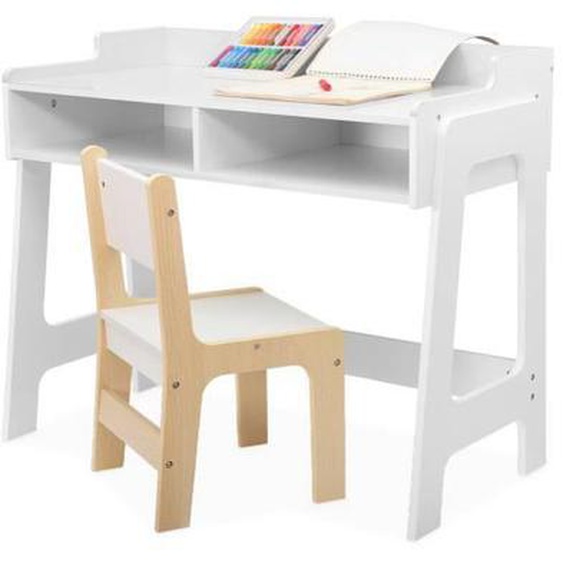 Bureau blanc avec chaise pour enfant