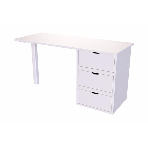 Bureau bois 3 tiroirs Cube