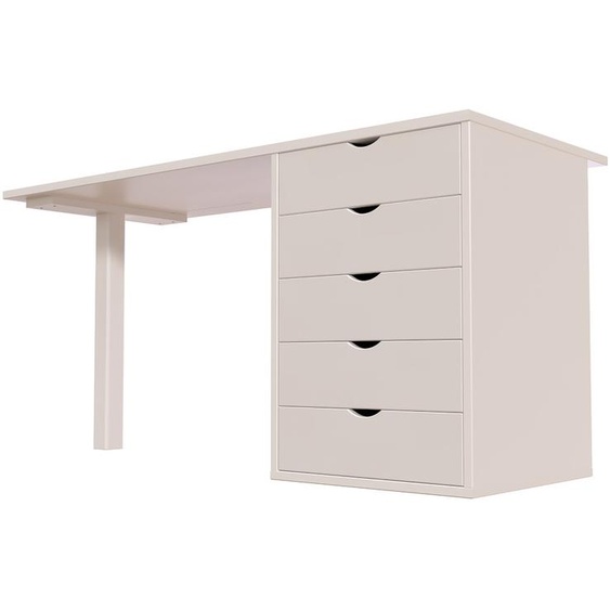 Bureau bois massif 5 tiroirs