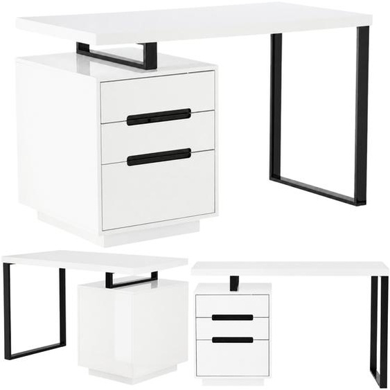 Bureau coiffeuse bureau de manucure avec tiroirs blanc