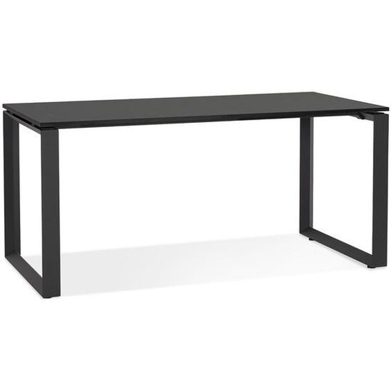 Bureau droit design BAKUS en bois et métal noir - 160x80 cm