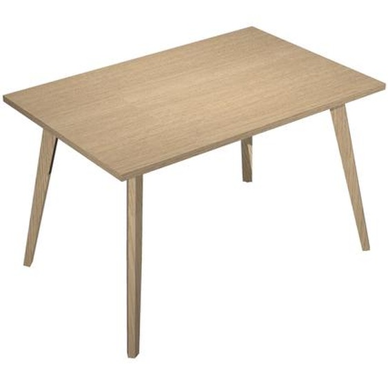 Bureau droit Halden - L.120 x P.80 cm - Plateau Chêne - Pieds bois Chêne