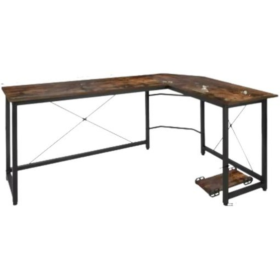 Bureau en L - Pour la maison et le bureau - Poste de travail informatique et de jeu - Bureau 190 cm x 120 cm x 75 cm - Aspect bois
