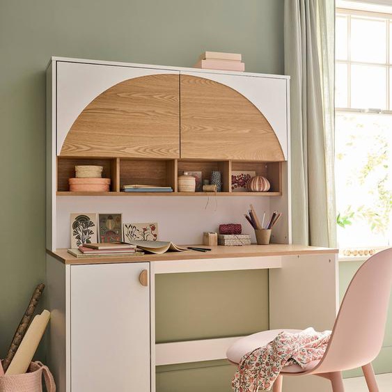 Bureau enfant avec rangements LIGNE ROMA blanc