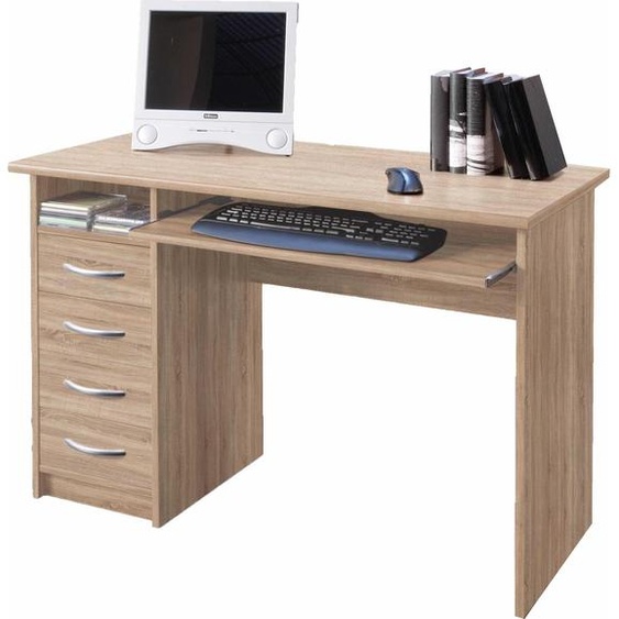 Bureau Jils 110cm avec 4 tiroirs - Chêne