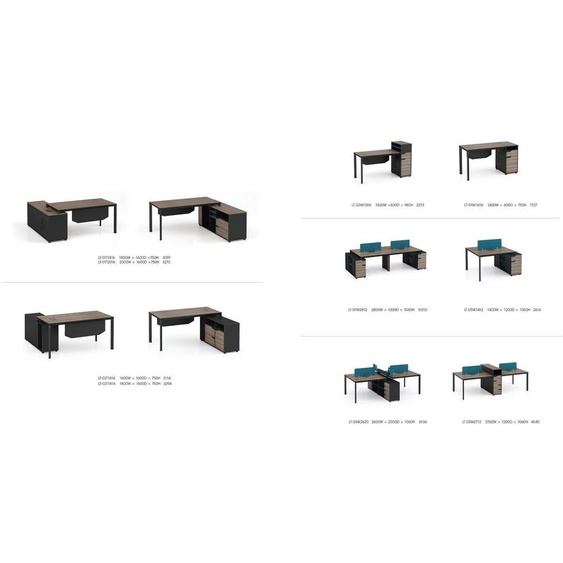 Bureau Meubles Equipement Table 2 postes de travail Bureau Callcenter