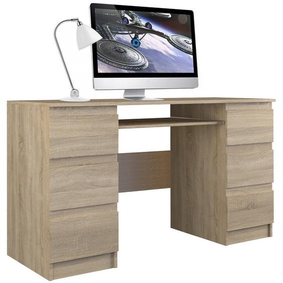 Bureau PC HOLLOW – chêne sonoma