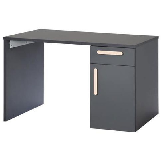 Bureau pour Enfants et Jeunes - ROBA - Jara - Avec 1 Porte et 1 Tiroir à Fermeture Douce - Anthracite
