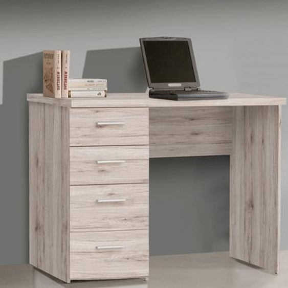 Bureau pour PC, table dordinateur, bureau de travail 110 x 60 cm, chêne sable