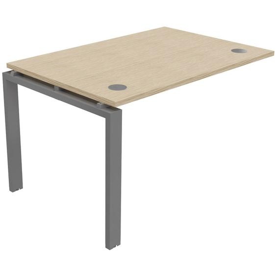 Bureau suivant E-link L.120 x P.80 cm - Plateau Chêne - Pieds Aluminium