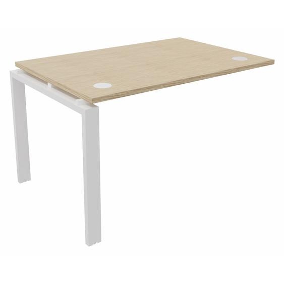 Bureau suivant E-link L.120 x P.80 cm - Plateau Chêne - Pieds Blanc