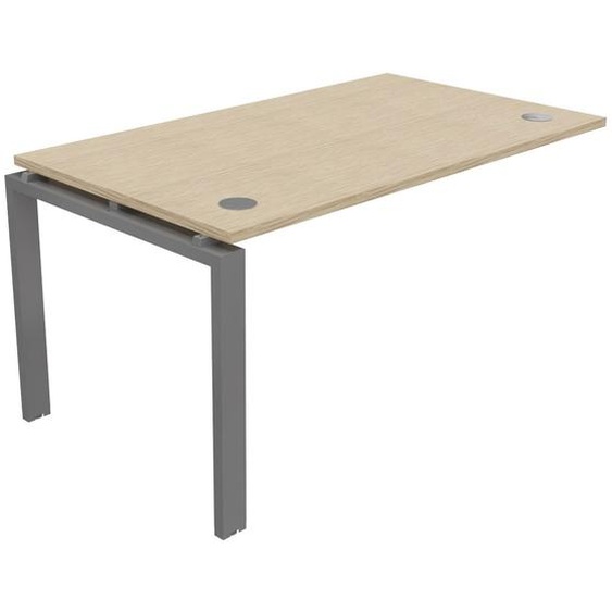 Bureau suivant E-link L.140 x P.80 cm - Plateau Chêne - Pieds Aluminium
