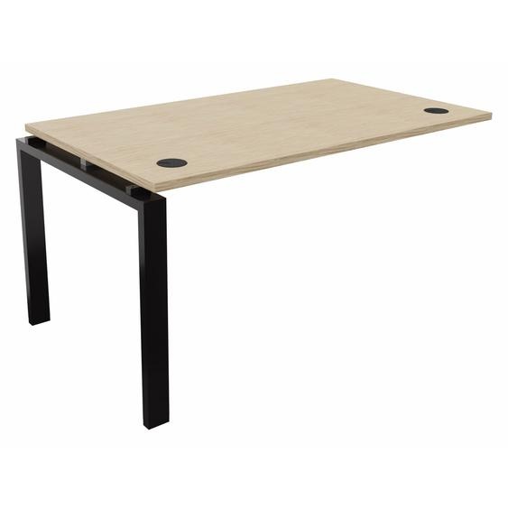 Bureau suivant E-link L.140 x P.80 cm - Plateau Chêne - Pieds Noir