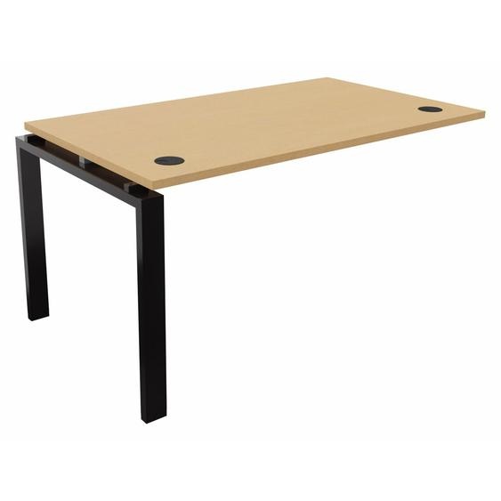 Bureau suivant E-link L.140 x P.80 cm - Plateau Hêtre - Pieds Noir