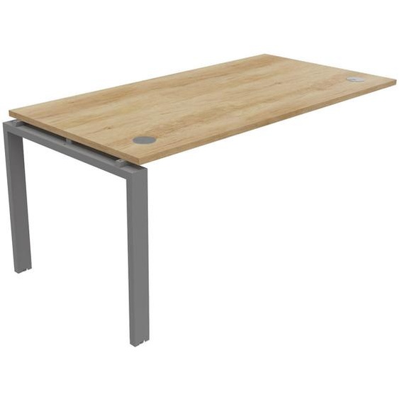 Bureau suivant E-link L.160 x P.80 cm - Plateau Chêne Nebraska - Pieds Aluminium