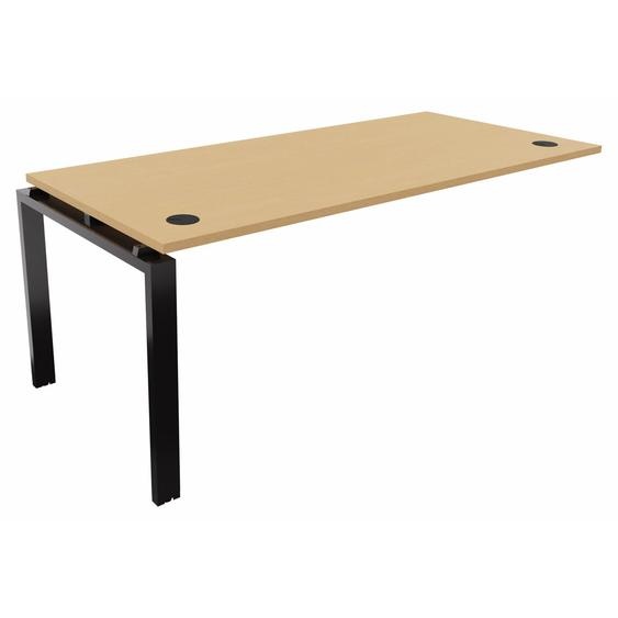 Bureau suivant E-link L.180 x P.80 cm - Plateau Hêtre - Pieds Noir