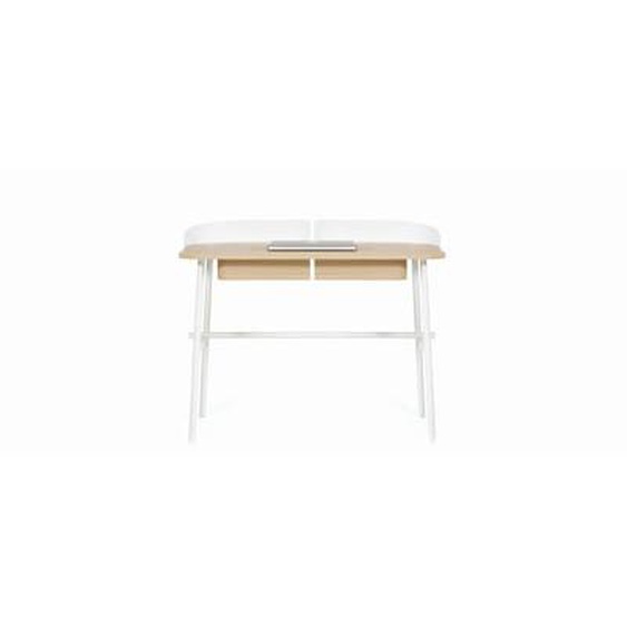 Bureau Victor    - Chêne métal blanc brillant
