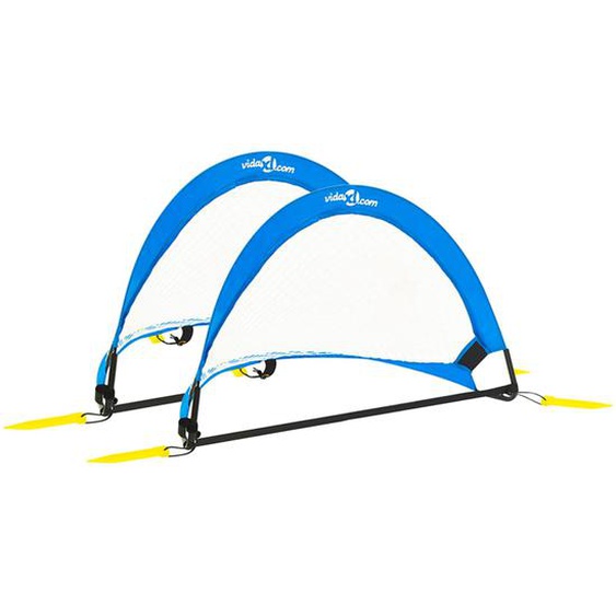 Buts de football pour enfant avec sac 2 pcs 75,5x46x48 cm