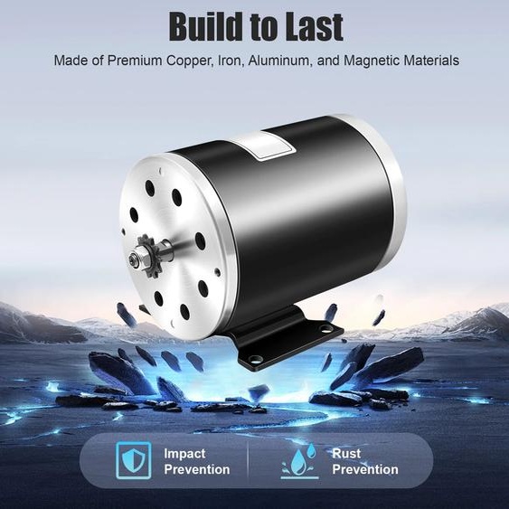 Bymaocar Moteur électrique à courant continu brossé 36V 1000W moteur de Type MY1020 moteur électrique à courant continu brossé réversible pour Mini vélo Quad Go Cart e-bike