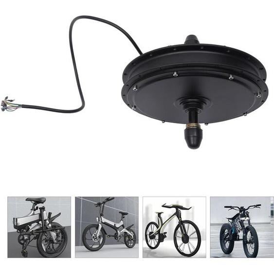 Bymaocar Puissant moteur de vélo moto 1000W, 460 tr/min, vitesse 38-55 km/h, étanche et économie dénergie, assemblage facile, alliage daluminium Durable