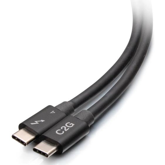 C2G 2 m (6ft) Câble Thunderbolt™ actif 4 USB-C® (40 Gbits/s), USB C, USB C, 1,83 m, Noir, Nickel, 40 Gbit/s 28887