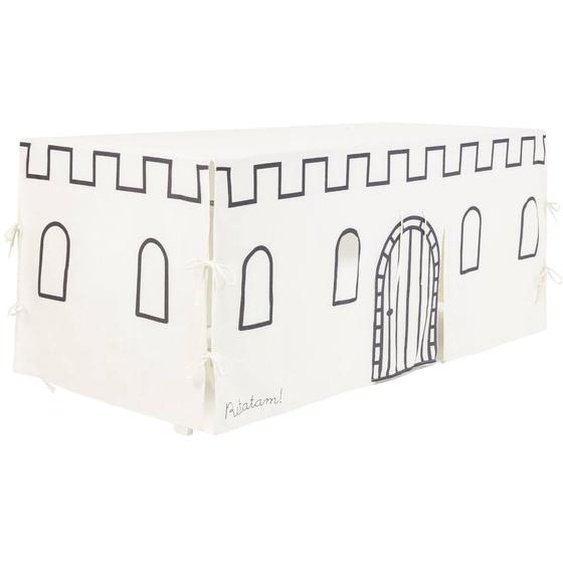 Cabane De Table Château Noir Et Beige (90 X 200 Cm) Ecru, Noir