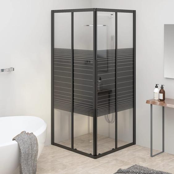Cabine de douche à rayures ESG 70x70x180 cm Noir