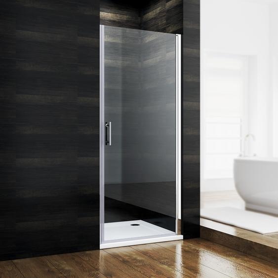 Cabine de douche avec porte en niche LxH:86x195cm Fabriquée en verre de sécurité trempé de 5 mm,revêtement NANO pour un nettoyage facile