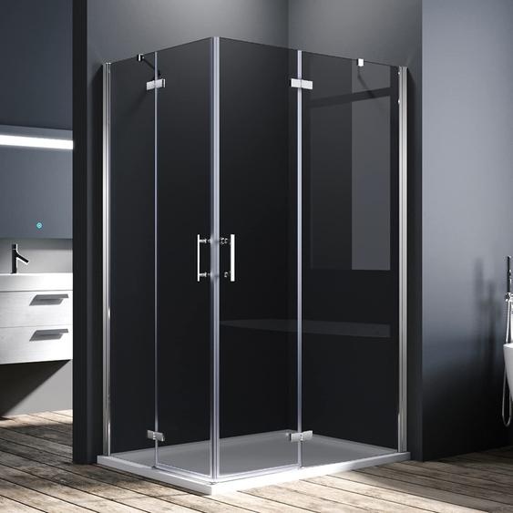 Cabine de douche porte pliante 120x80x195cm accès dangle salle de bain douche dangle porte pliante nano verre porte pliante pivotante