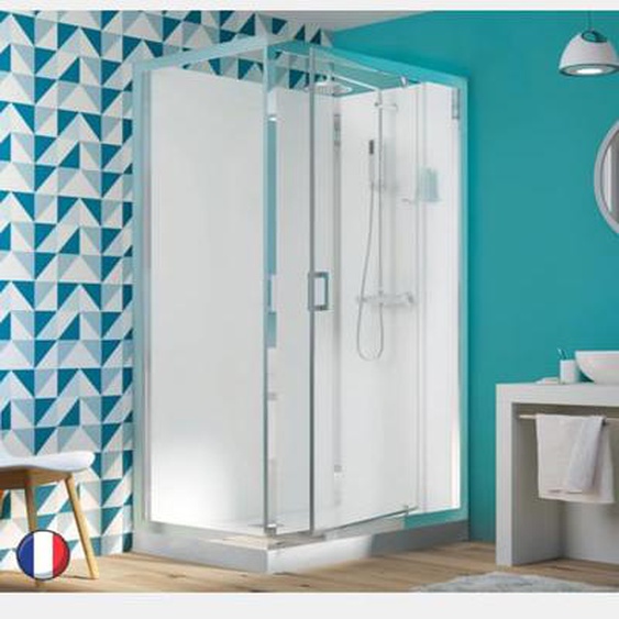 Cabine de douche rectangulaire Eden 120 x 80 x 18 aux portes coulissantes