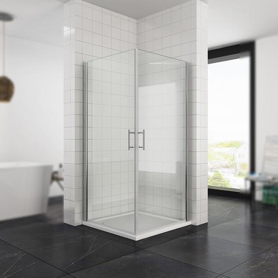Cabine de douche SONNI à entrée dangle Nano Douche Porte pivotante Paroi de douche Paroi de douche 80x80x185cm