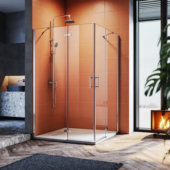 Cabine de douche SUNXURY 120x90cm avec nano-revêtement ESG- verre de sécurité douche walk in Cabine de douche