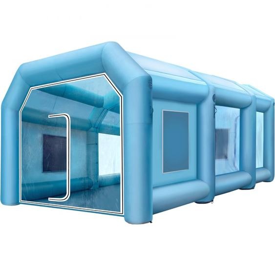 Cabine de peinture gonflable 10 x 5 x 3,5 m - 2 souffleries incluses - Avec système de filtration - Cabine de peinture automobile portable pour parking automobile-tente-poste de travail