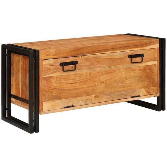 Cabinet à chaussures avec étagère Marron Bois dacacia massif