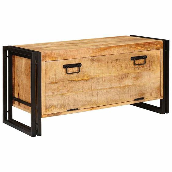 Cabinet à chaussures avec porte Marron bois de manguier massif