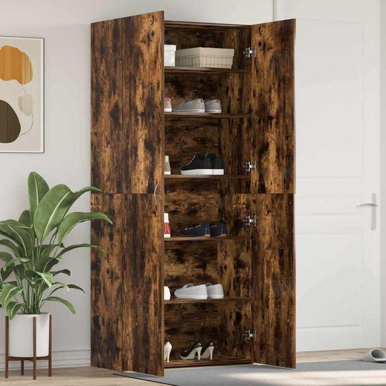 Cabinet à chaussures avec porte Multicolore 80 x 35.5 x 180 cm