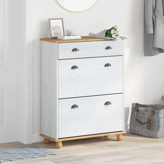 Cabinet à chaussures avec tiroir ASKIM Blanc 85 x 35 x 108 cm