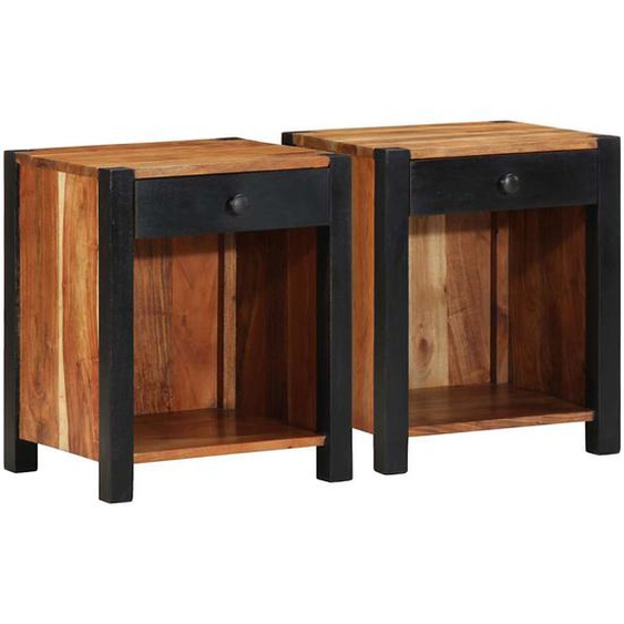 Cabinet de chevet avec tiroir 2 pcs Marron 40 x 35 x 50 cm