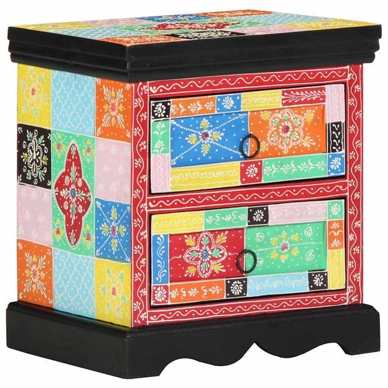 Cabinet de chevet avec tiroir 2 pcs Multicolore 40 x 35 x 45 cm