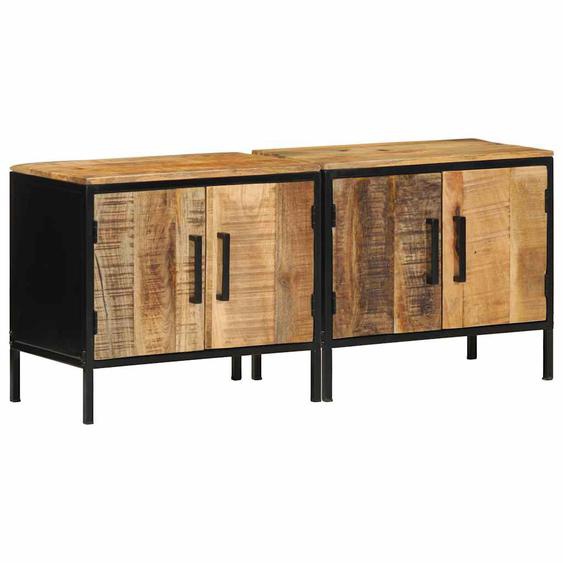 Cabinet de chevet Marron et noir 50 x 30 x 45 cm