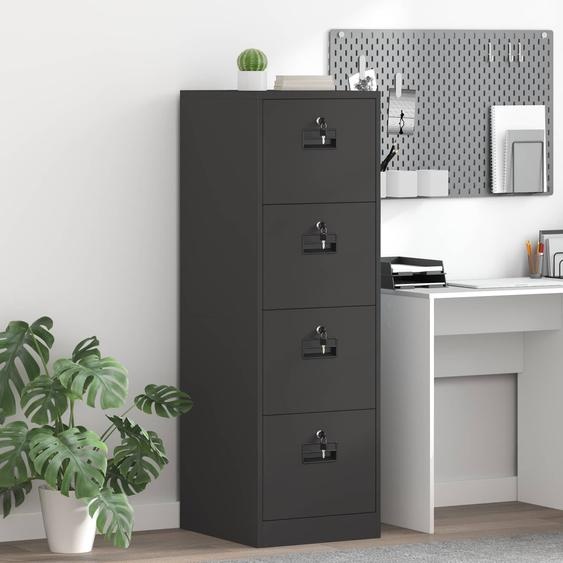 Cabinet de Dossier avec tiroir 2 pcs Noir 44 x 50 x 106.5 cm