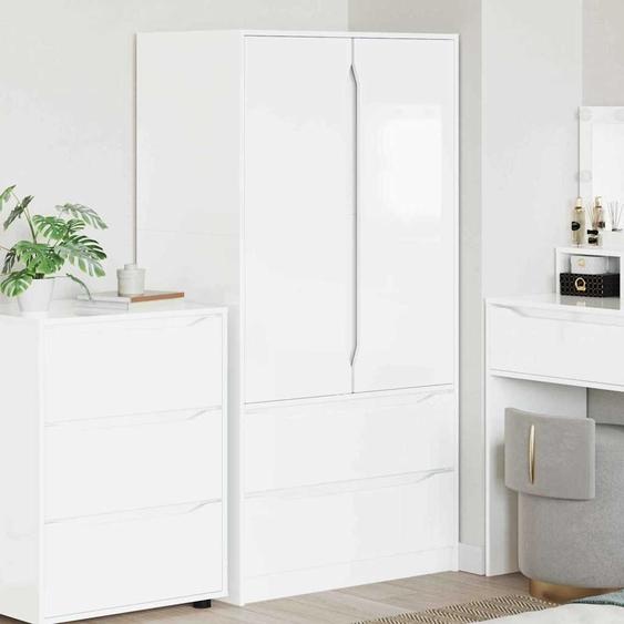 Cabinet de salle de bain Blanc brillant 79,5 x 49 x 156 cm
