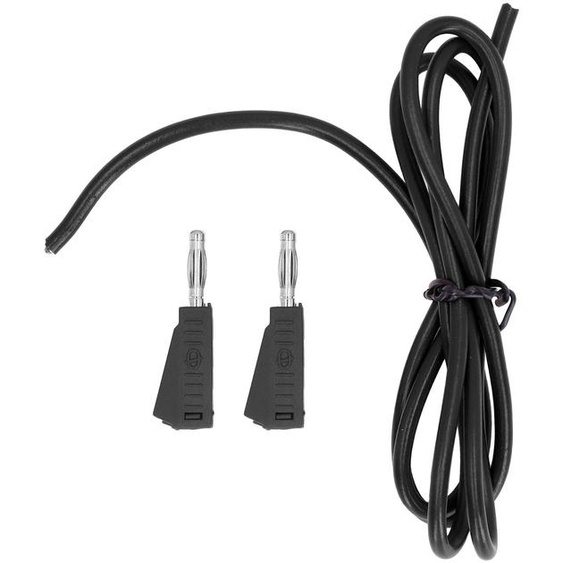 Câble de test à fiches bananes, câble de test électrique en laiton et PE, 4 mm, noir, pour testeur de tension, batteries de camion