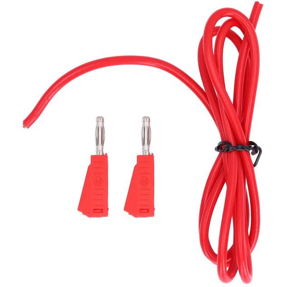 Câble de test à fiches bananes, câble de test électrique en laiton et PE, 4 mm, rouge, pour testeurs de tension et batteries de camions