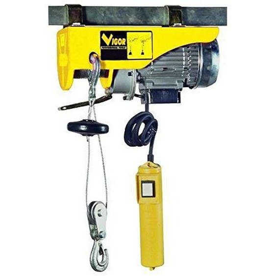 Câble élévateur, capacité : 250 kg, 125 kg, câble de 3 mm, longueur 12/6 mètres, puissance 500 W, couleur : jaune