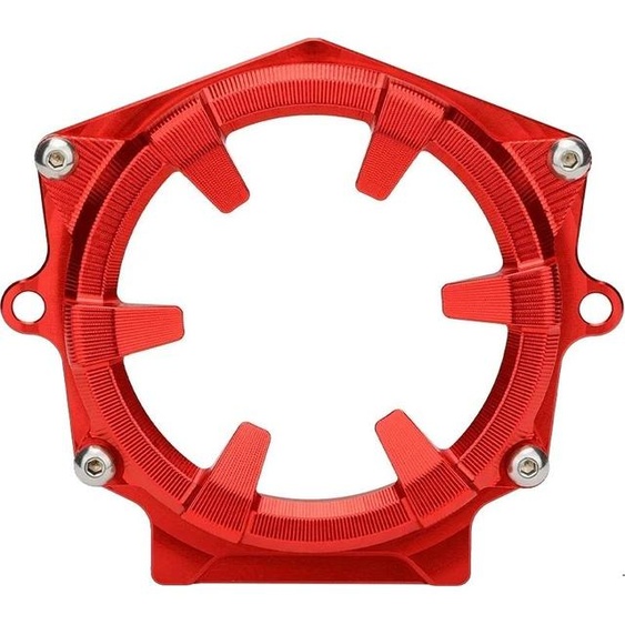 Cache moteur, matériau ferreux, compatible avec Yamaha Raptor 700, rouge