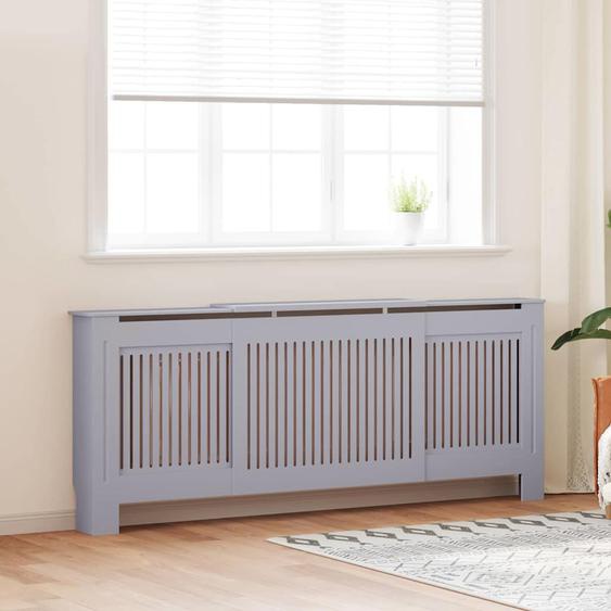 Cache-Radiateur 2 pcs Gris 205 x 20,5 x 81,5 cm