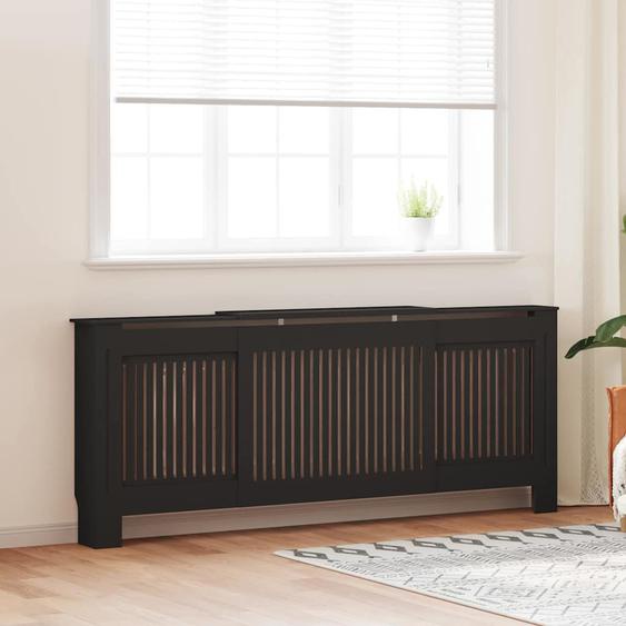 Cache-Radiateur 2 pcs Noir 205 x 20,5 x 81,5 cm