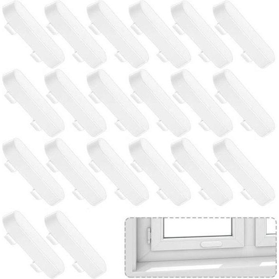 Caches pour aérateurs de fenêtre, 20 pièces, blancs - Caches pour rebords de fenêtre, caches de drainage, caches pour ouvertures